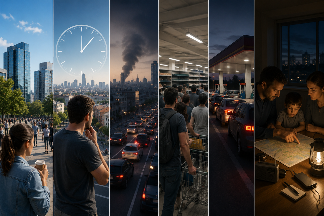 Las primeras 24 horas: lo que realmente ocurre cuando una ciudad deja de funcionar.